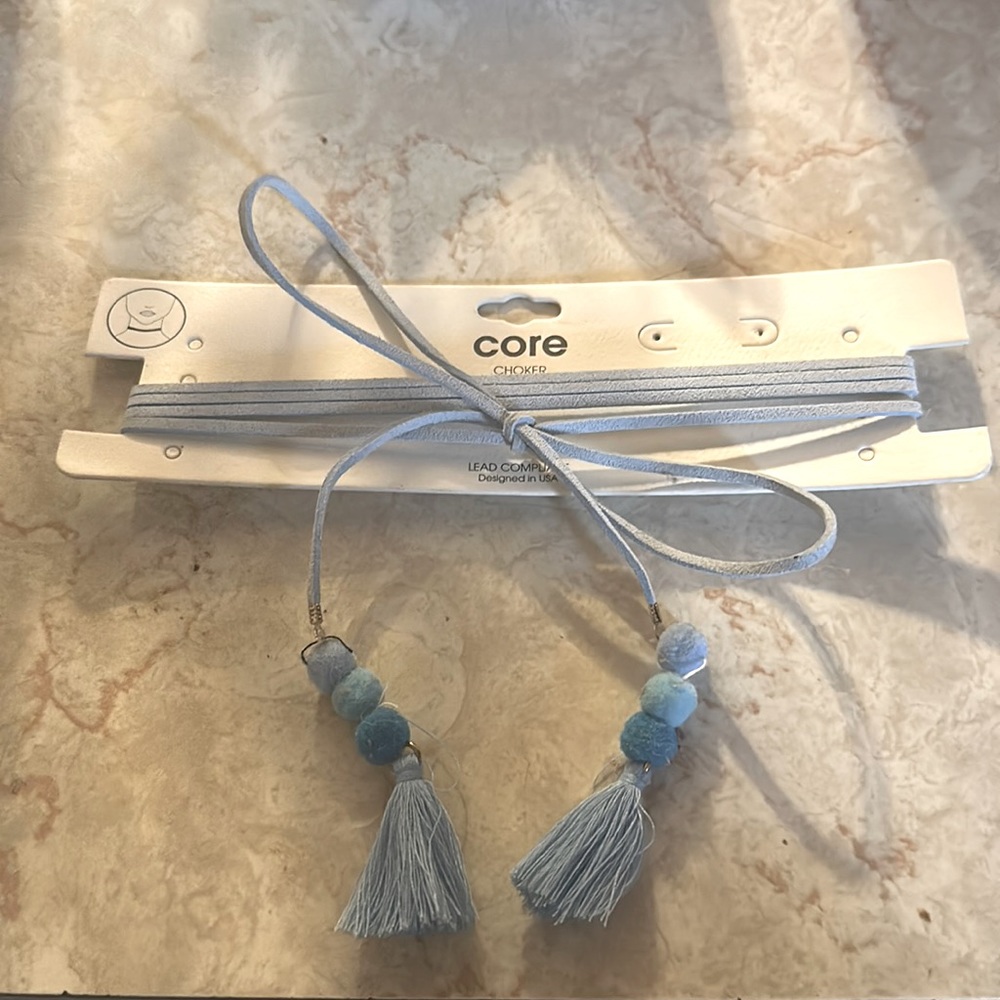 Blue choker